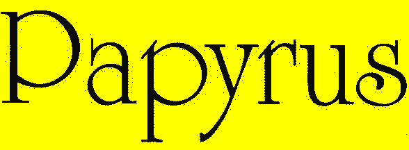 Papyus-Schriftzug